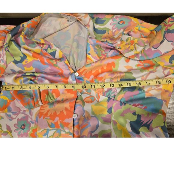 Never Fully Dressed Lindos Maxi Tea Dress Blossom Wedding Puff Sleeve Size 12 - Picture 9 of 11